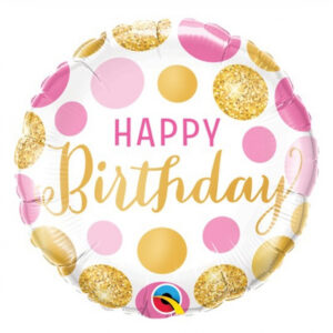 Happy Birthday Balloon, luxury balloon by Flowers by Kerry Mac for Manchester flower delivery