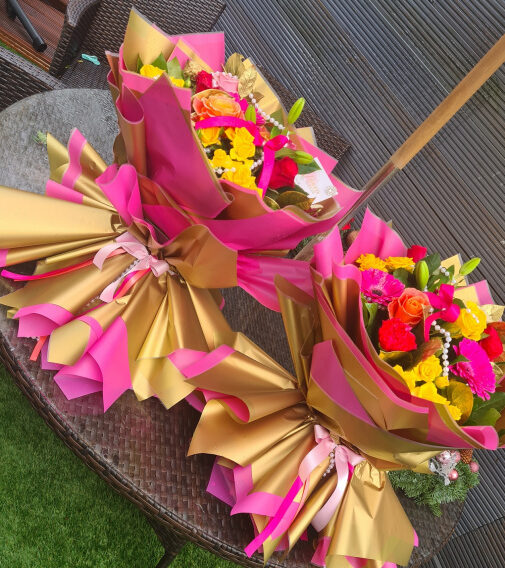 Colour Splash, luxury anniversary flowers by Flowers by Kerry Mac for