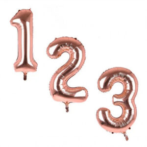 Rose Gold Numbers 34 inch Large, luxury balloon by Flowers by Kerry Mac for Manchester flower delivery