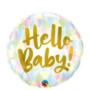 Hello Baby, luxury balloon by Flowers by Kerry Mac for Manchester flower delivery