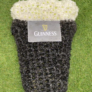 Pint of Guinness, a handcrafted funeral flowers by Flowers by Kerry Mac Manchester florist