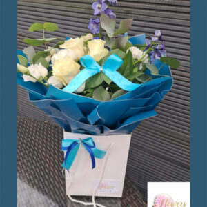 Out Of The Blue, luxury birthday flowers by Flowers by Kerry Mac for Manchester flower delivery
