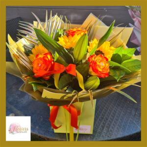 Sunflower Surprise, luxury birthday flowers by Flowers by Kerry Mac for Manchester flower delivery