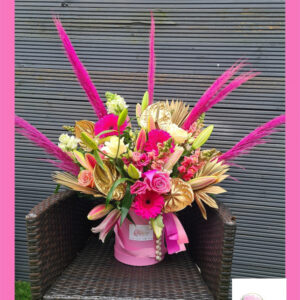 Extra Extra Af Superior HatBox, luxury bouquet by Flowers by Kerry Mac for Manchester flower delivery