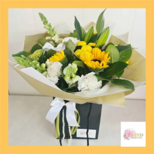 Sunflower Kisses, luxury birthday flowers by Flowers by Kerry Mac for Manchester flower delivery