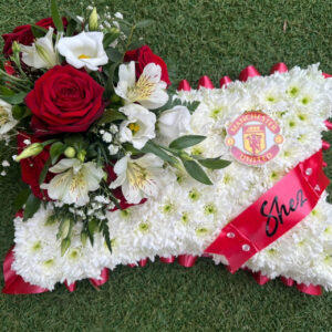 Pillow Funeral Tribute, a handcrafted funeral flowers by Flowers by Kerry Mac Manchester florist