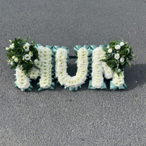 Funeral Letters Real Flowers, a handcrafted funeral & sympathy by Flowers by Kerry Mac Manchester florist