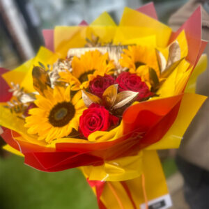 Burning desire, luxury anniversary flowers by Flowers by Kerry Mac for Manchester flower delivery