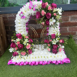 Gates Of Heaven, a handcrafted funeral flowers by Flowers by Kerry Mac Manchester florist