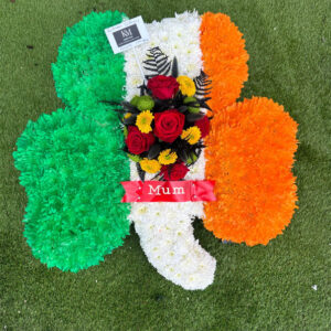 Shamrock, a handcrafted funeral & sympathy by Flowers by Kerry Mac Manchester florist