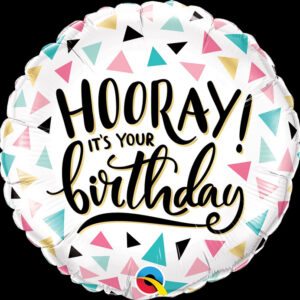 Hooray it’s your birthday, luxury balloon by Flowers by Kerry Mac for Manchester flower delivery
