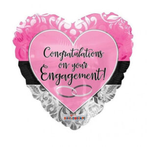 Congratulations on your engagement, luxury balloon by Flowers by Kerry Mac for Manchester flower delivery