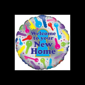 Welcome to your new home, luxury balloon by Flowers by Kerry Mac for Manchester flower delivery