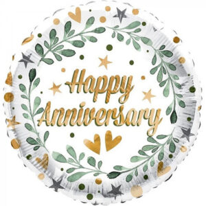 Happy anniversary, luxury balloon by Flowers by Kerry Mac for Manchester flower delivery