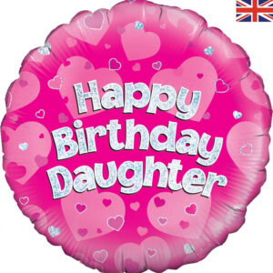 Happy birthday daughter, luxury balloon by Flowers by Kerry Mac for Manchester flower delivery