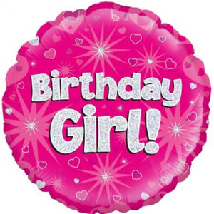 Birthday girl, luxury balloon by Flowers by Kerry Mac for Manchester flower delivery