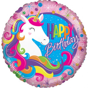 Happy birthday unicorn, luxury balloon by Flowers by Kerry Mac for Manchester flower delivery