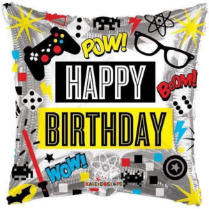 Happy birthday gaming, luxury balloon by Flowers by Kerry Mac for Manchester flower delivery