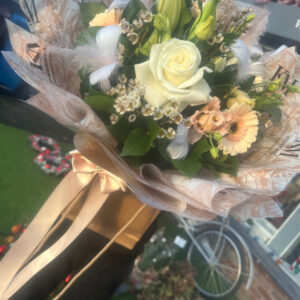 Peaches and Cream, luxury anniversary flowers by Flowers by Kerry Mac for Manchester flower delivery