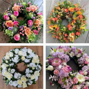 Funeral Wreath Made With The Finest Flowers, a handcrafted funeral flowers by Flowers by Kerry Mac Manchester florist