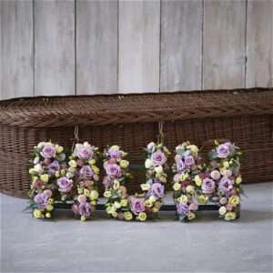 Mum Tribute Loose letters, a handcrafted funeral flowers by Flowers by Kerry Mac Manchester florist