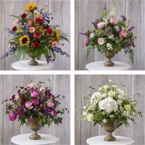 Service arrangement tribute made with the honest flowers, a handcrafted funeral & sympathy by Flowers by Kerry Mac Manchester florist