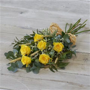 Simple Rose Sheaf, a handcrafted funeral flowers by Flowers by Kerry Mac Manchester florist