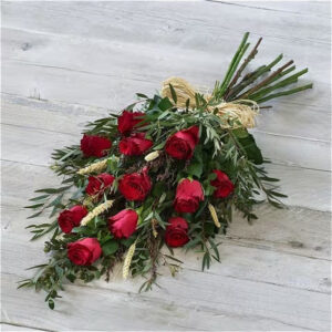 Classic rose sheaf, a handcrafted funeral flowers by Flowers by Kerry Mac Manchester florist
