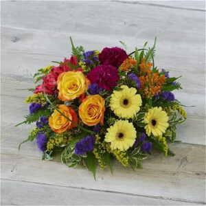 Vibrant posy, a handcrafted funeral & sympathy by Flowers by Kerry Mac Manchester florist