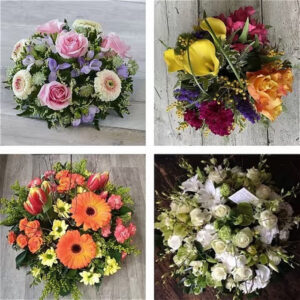 Florist choice funeral posy, a handcrafted funeral flowers by Flowers by Kerry Mac Manchester florist