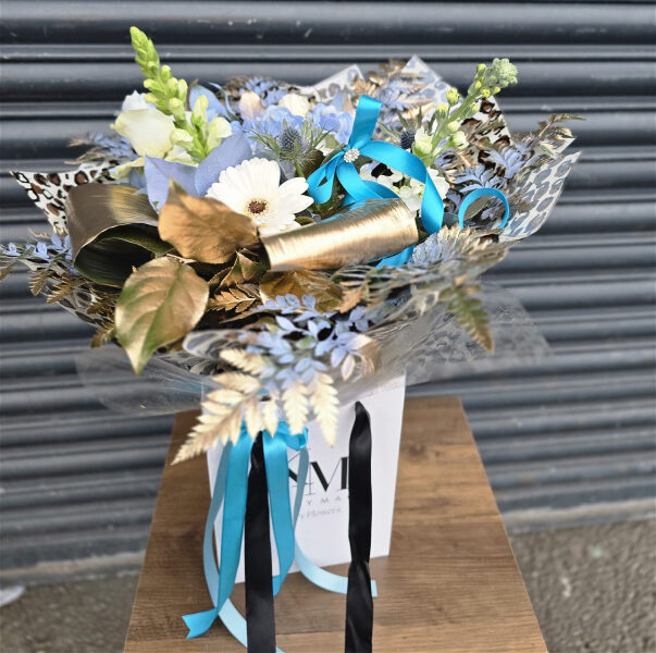 Blue Angel, luxury birthday flowers by Flowers by Kerry Mac for Manchester flower delivery