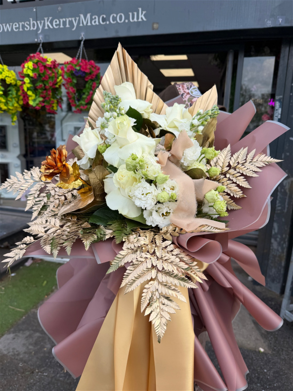 Proud Of You Always, luxury frilly wrapped collection by Flowers by Kerry Mac for Manchester flower delivery
