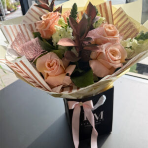 Sending Warm Hugs, luxury new baby flowers by Flowers by Kerry Mac for Manchester flower delivery