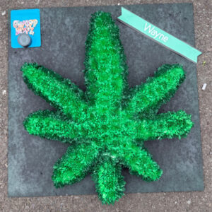 Weed Leaf, a handcrafted bespoke funeral tribute by Flowers by Kerry Mac Manchester florist